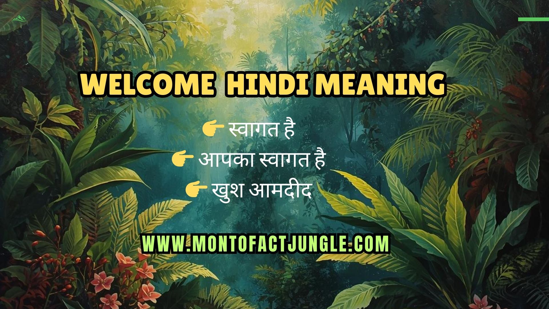 Welcome Meaning in Hindi with Examples