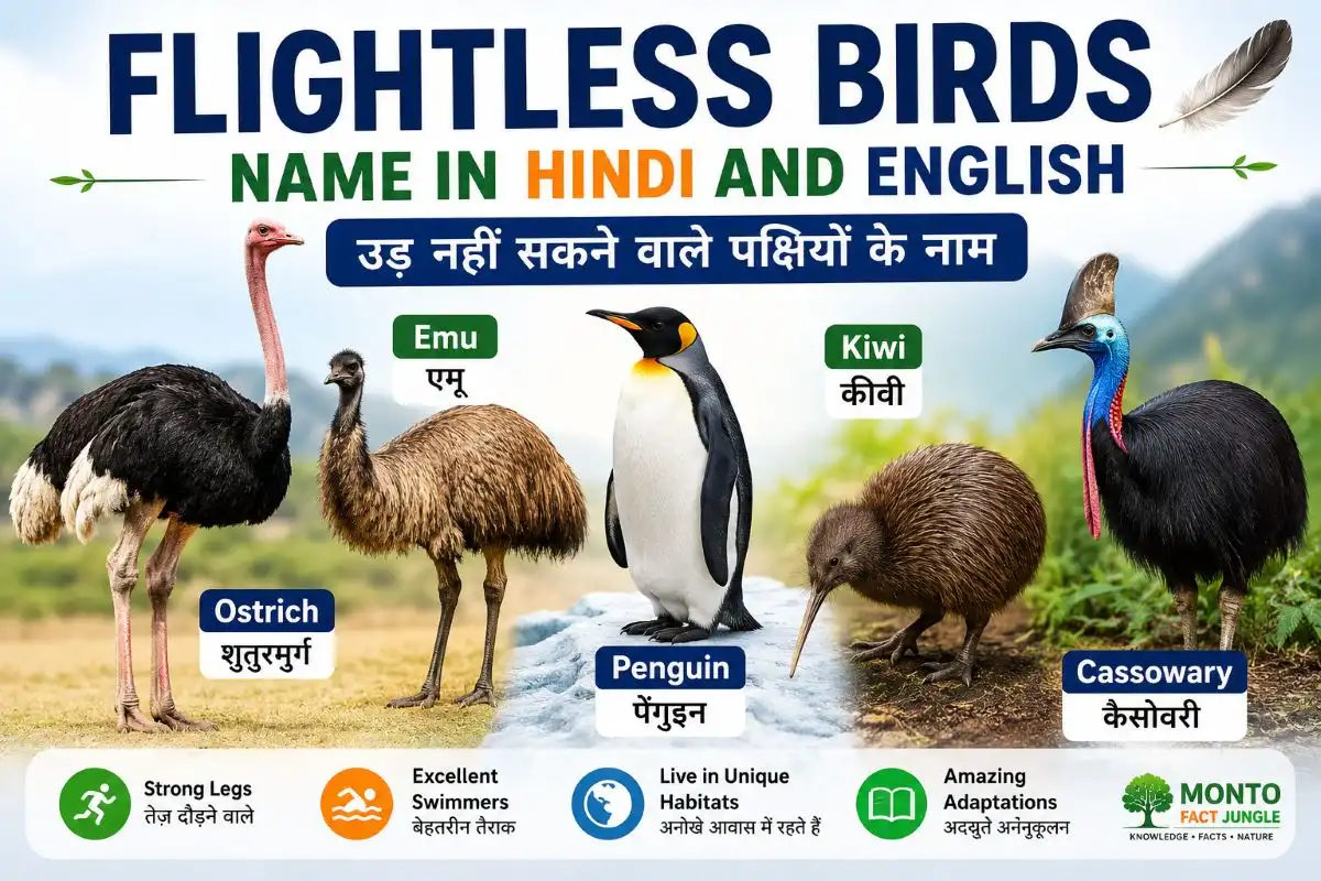 Flightless Birds Name in Hindi and English