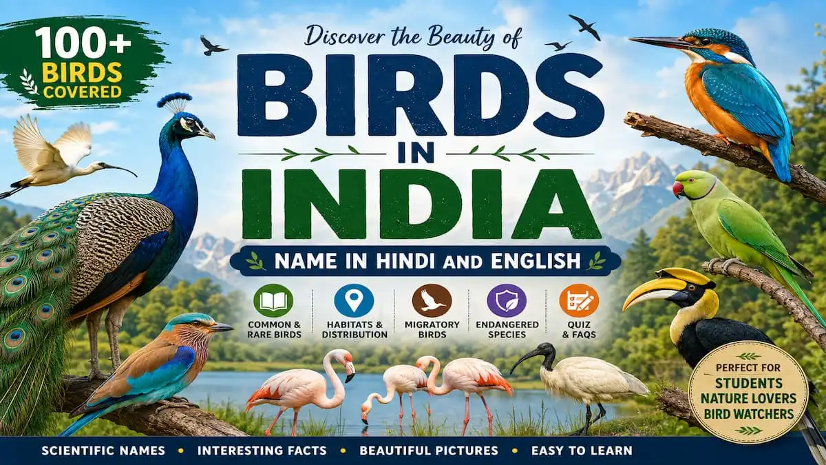 100+ Birds in India Name in Hindi and English with Pictures