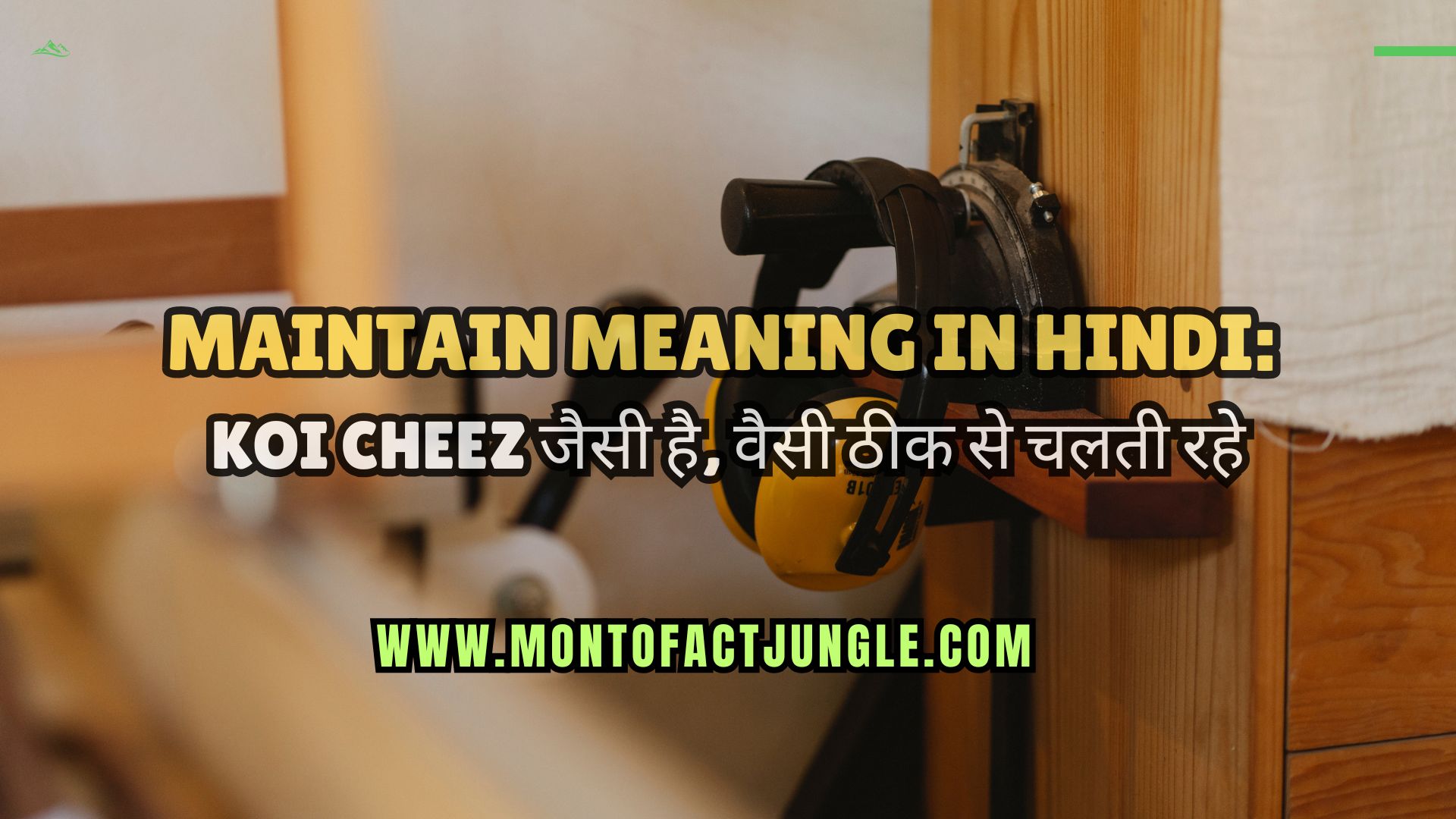 Maintain Meaning in Hindi